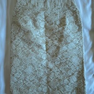 Elegant Cream Lace Skirt